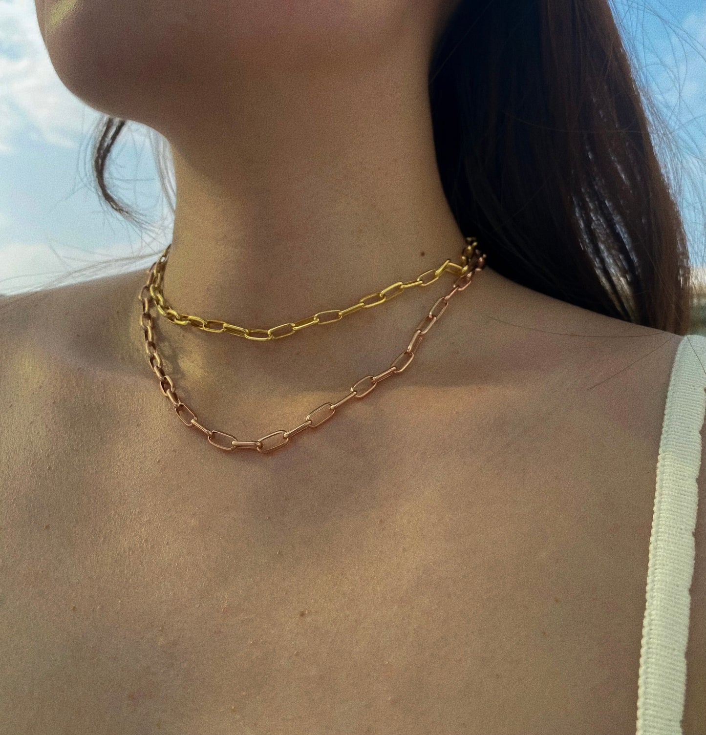 Paperclip chain necklace