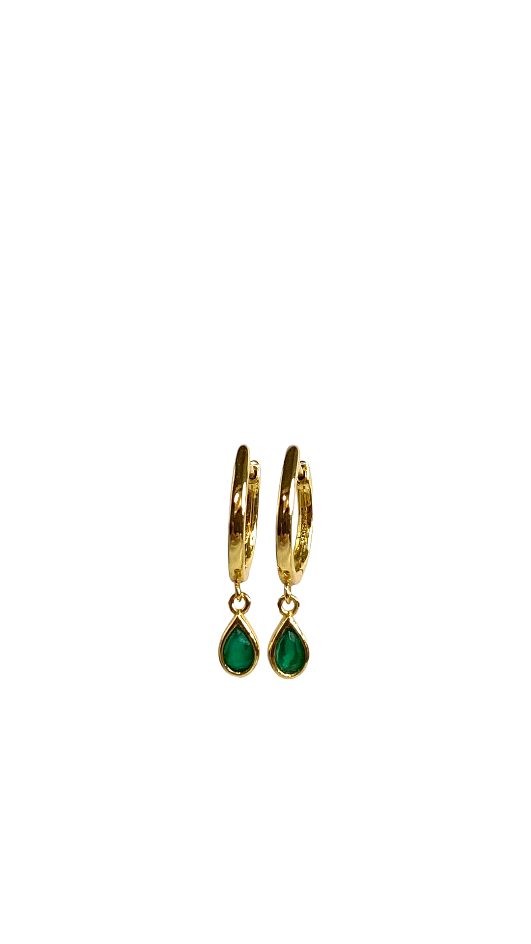 The leafy green onyx earrings