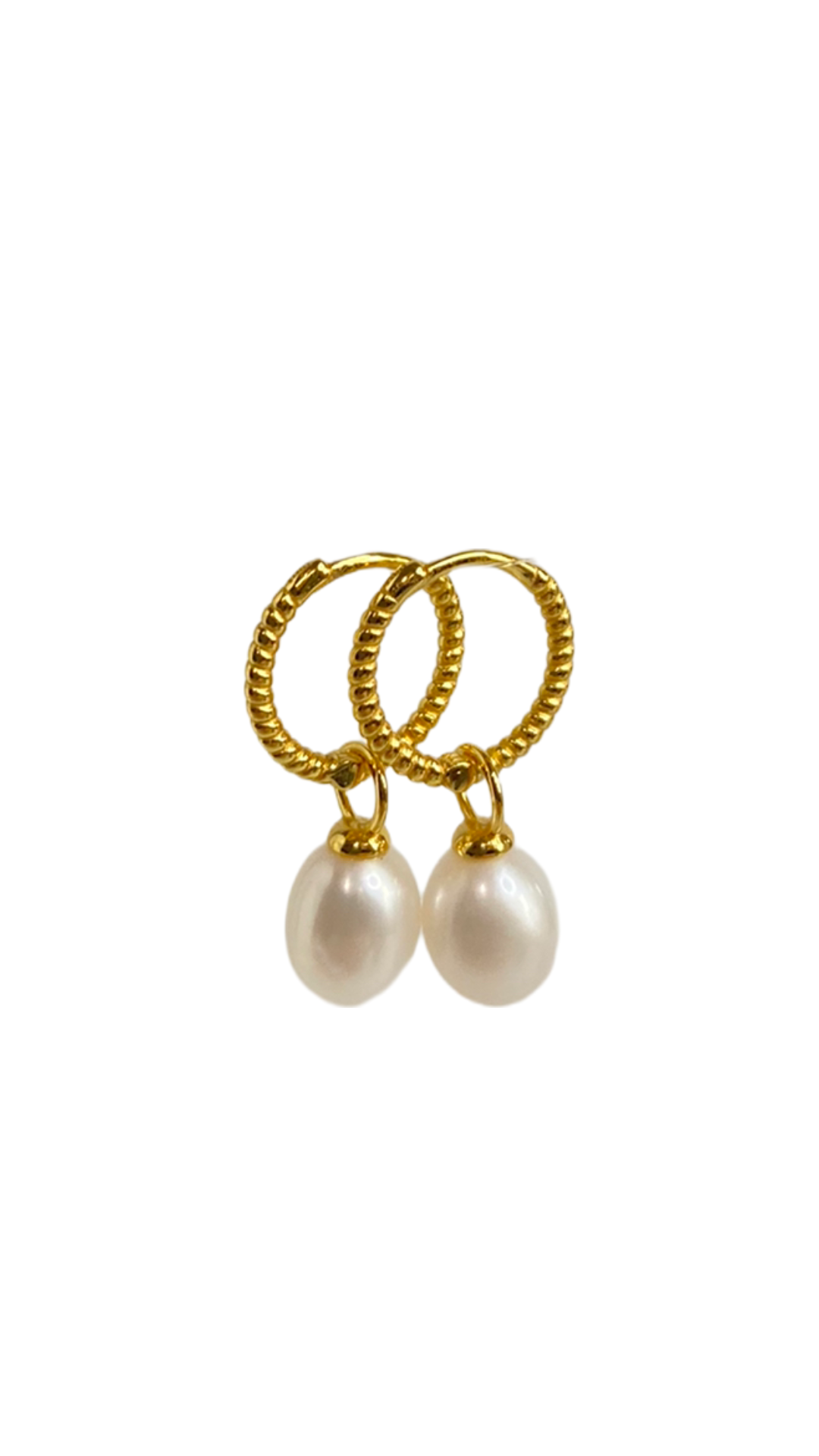 Twist with pearl earrings